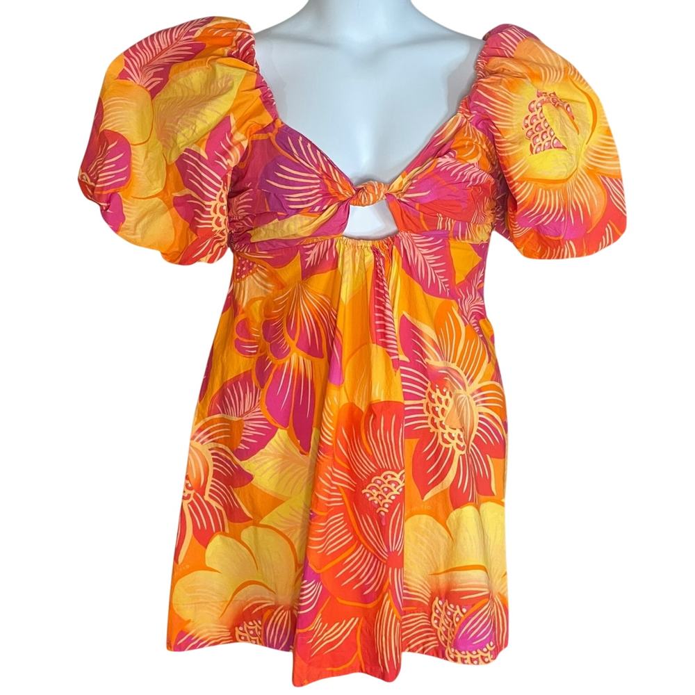 Farm Rio Summer Garden Ombré Mini Dress